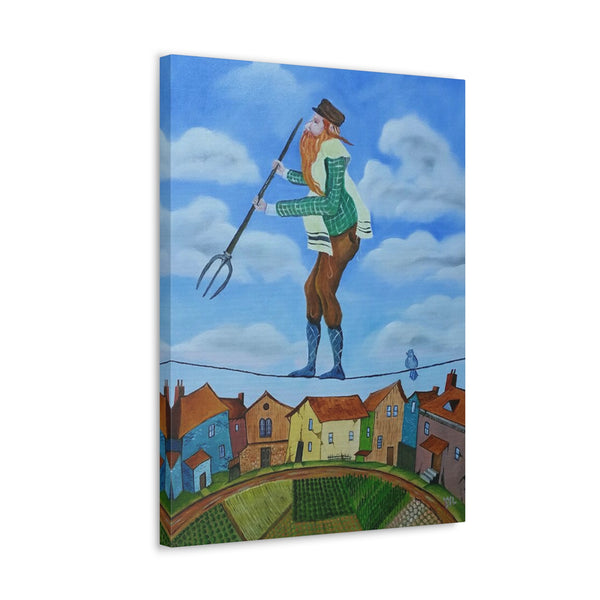 Tight Rope in Shtetl | Canvas