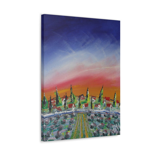 Moshav on a Hill | Canvas